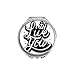 Live In You Quote Handwrite Hand Compact Mirror Round Portable Pocket Glass