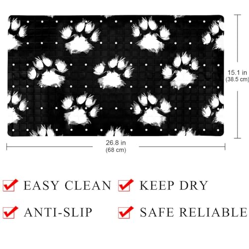 Tapis de bain antidérapant évite les glissades grâce aux ventouses PVC