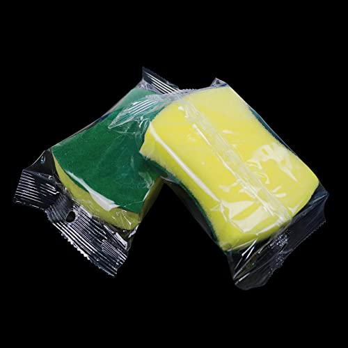 Image of (56 Pack) Kheoxusa Individually Wrapped Sponges,Sponges Individually Wrapped,Individually Wrapped Sponges Bulk Packed for Cleaning Dishes Kitchen Scrub Dish Non Scratch Scrubbers Small Mini Bulk-Waist