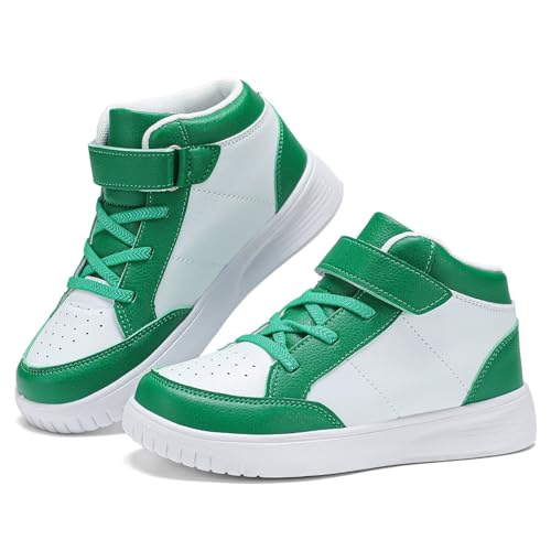 Image of Kids Sneakers Boys Running Shoes Girls High Top Casual Lightweight Classic Adjustable Strap Sneakers