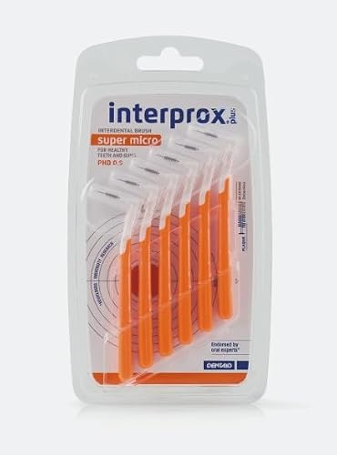 Interprox Spazzolino interdentale Super Micro Plus, 0,9 mm, arancione, confezione da 6