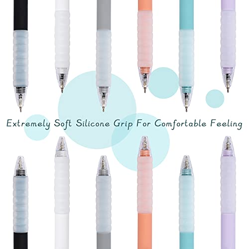 Azgo Ballpoint Pens Black Retractable Ink Writing Pen Office 0.7Mm Ball Point Pen For Journaling (6-Count) #TOP1