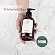 MONOKO 4er Set Seifenspender Kunststoff Braun 300ml Flasche - Plastik Shampoo Spender zum Befüllen - Pumpflasche + Aufkleber