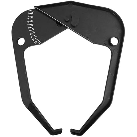 BTMIEY Tire Balancer Rim Width Caliper, Width Measurement Gauge Universal Car Readable Easy Use Tool Portable Wheel Black Part Tire Balancer Caliper Rim Accurate Cover