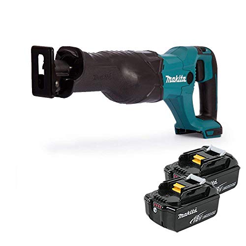 Makita DJR186Z 18V Cordless Reciprocating Saw with 2 x 5Ah Batteries