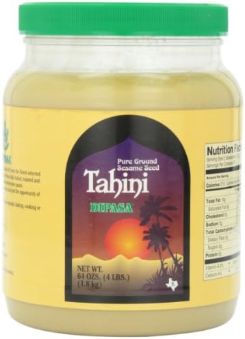Tahini - 100% Pure Ground Sesame Seed - 1 jar - 4 lbs