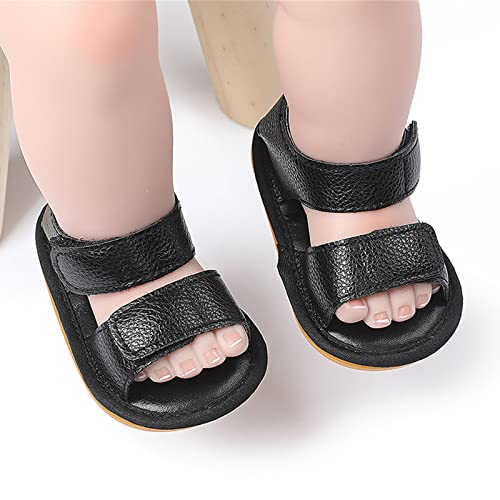 Toddler Boy Sandals Size 12 Infant Boys Girls Open Toe Solid Shoes First Walkers Shoes 1 Year Old Slippers Boy2
