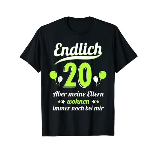 20. Geburtstag | Männer Frauen | 20 Jahre Party Deko T-Shirt