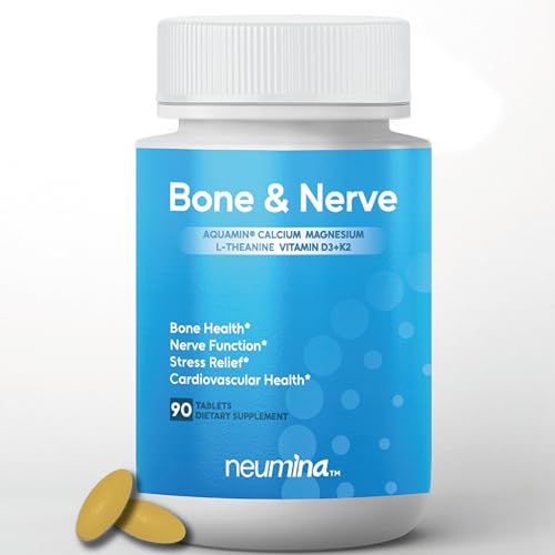 NEUMINA Bone & Nerve Complex, Bone Health, Nerve Function, Stress Relief, Cardiovascular Health, Vegan, Non-GMO, Made in USA, 90 Servings