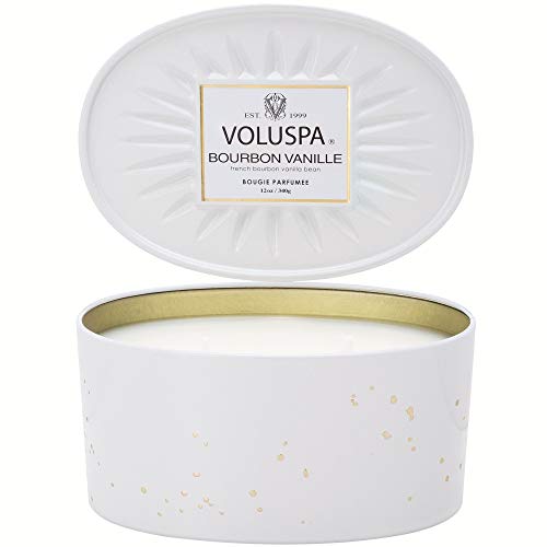 Voluspa Bourbon Vanille 2 Wick Oval Tin Candle, 12 Ounces Voluspa Bourbon Vanille 2 Wick Oval Tin Candle, 12 Ounces