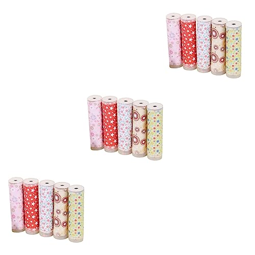 Toyvian 万華鏡 手作りキット カレイドスコープ DIY 万華鏡 キット まんげきょう 万華鏡素材パック 記念日 誕生日 パーティー ゲーム 工芸 民芸品素材 15個 セット