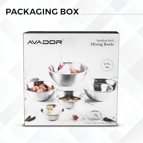Set de 6 Tazones de Acero Inoxidable Premium para Mezclar miniatura 6