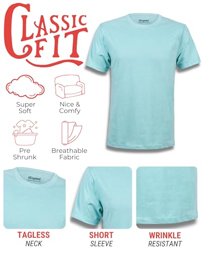 Image of Kingsted T-Shirts for Men Pack - Royally Comfortable - Super Soft Premium Fabric - Well-Crafted Classic Tee