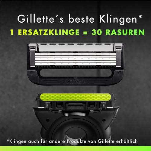 Gillette Labs Rasierklingen Herren, 5 Original Ersatzklingen, Klingen für Männer Kompatibel mit Allen Gillettelabs Rasierern (Inkl.Heated Razor) — Schwarz 3