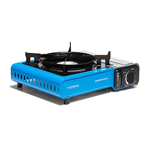 CAMPINGAZ Camp Bistro Elite Cooking Stove with Carry Case, 2200W Capacity, Compact Portable Outdoor Gas Stove, Single Burner, Blue