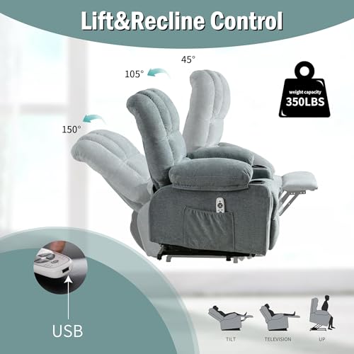 Sillón reclinable eléctrico con masaje y calor miniatura 3