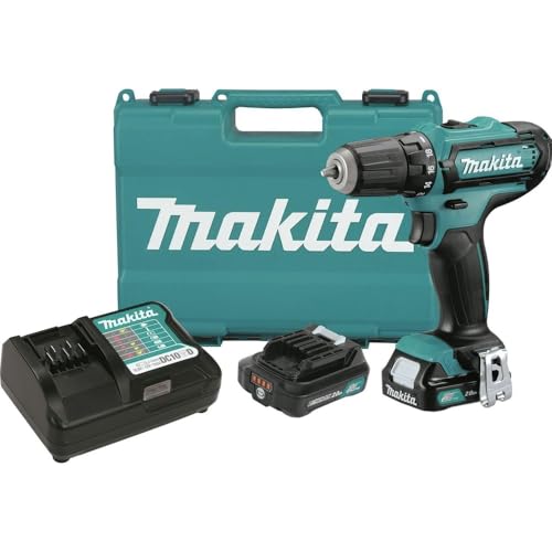 Makita FD05R1-R 12V MAX CXT Lithium-Ion 3/8 in. Cordless Drill Driver Kit with 2 Batteries (2 Ah) (Renewed)