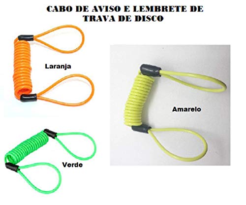 Cabo de Aviso e Lembrete de Trava para motos