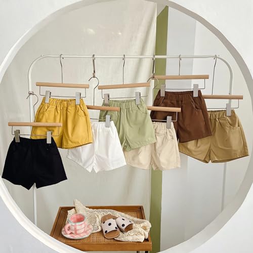 Boys Girls Summer Athletic Jogger Shorts Kids Plain Color Casual Short Pants Elastic Waist Pull-On Dress Shorts3