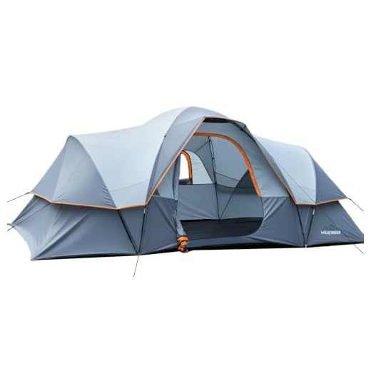 WildFinder Camping Tent 10 Person, Family Tent for Camping with Rainfly