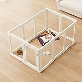 Box per cani in acrilico infrangibile: realizzato in acrilico spesso 8 mm (20% più spesso rispetto allo standard), il nostro box per cuccioli per interni è antigraffio e trasparente al 100%. A differenza delle gabbie metalliche, i bordi lisci del box per cani piccoli impediscono lesioni alle zampe fornendo una visibilità a 360° per ridurre l'ansia degli animali domestici.