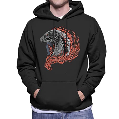 All+Every House of The Dragon Flames Men's Hooded Sweatshirt Black