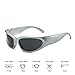 ZERAOKE Punk Sports Sunglasses Luxury Designer Sun Glasses Men's Fashion Vintage Shades Goggle Eyewear-05 Silver - Black- Goggles