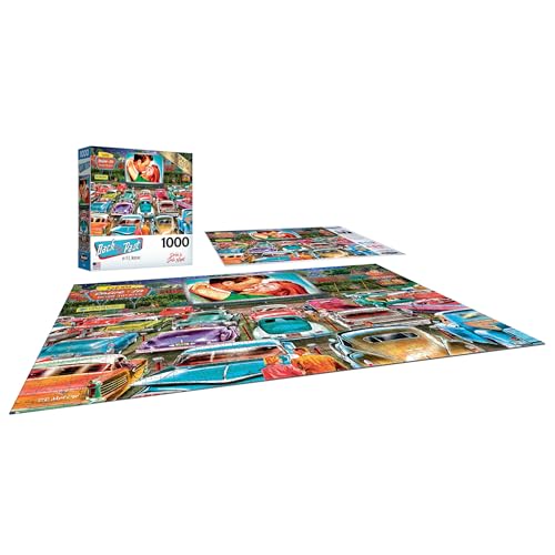 RoseArt - Back to The Past - Drive in Date Night - 1000 Piece Jigsaw Puzzle for Adults - Thumbnail 6