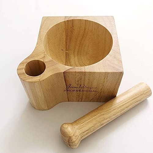 Pestle & Mortar Set - Kitchen Essential for Fast & Efficient Herb Grinding, Mortar & Pestle Set Constructed from Premium Wood - From Jean-Patrique
