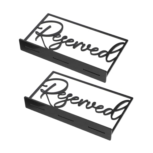 Garneck Restaurant Table Numbers 2pcs Acrylic Reserved Signs for Parties Cafe Seating Banquet Decor