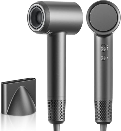 Secador de Pelo Alta Velocidad 110.000 RPM con Motor sin Escobillas, Secador Iónico de Secado Rápido, Control Inteligente de Temperatura, Ligero con Boquilla Magnética, Uso Diario y Viaje