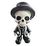 ❈Exquisito y atractivo: infunde un toque de atractivo vintage a tu decoración con esta decoración de escritorio de calavera. La estética moderna se combina con elementos góticos, creando un estilo moderno que añade un toque espeluznante a tu espacio. Perfecto para decoración del hogar fiestas de Halloween.