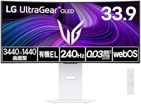 LG UltraGear OLED 34GX90SA-W 34-inch Curved OLED Gaming Monitor 240Hz