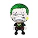 QIAOPING One Piece Roronoa Zoro Peluche Bambole Anime Ripiene Figura Morbida Decorazione Fresca Regalo per Bambini E Adulti,Green
