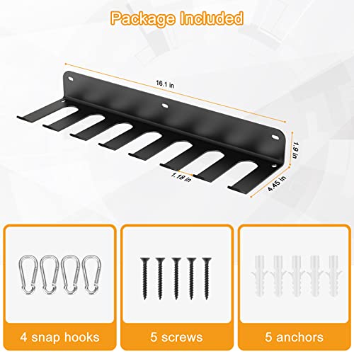 Jbclub 14 Bats Holder Steel Rack, Baseball Bats Organizer For 14 Bats Hanging Display, Garage Home Gym Storage Rack Wall Mount #TOP3