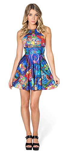 Image of Sister Amy Printed Elastic Sleeveless Shaping Breathable Camisole Skater Dress