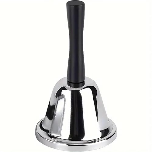 Hand Bell Reception Call Stainless Steel Held Desk Service Christmas Santa Ring Bells Counter Handle Hotels Butler For Living Room Home Decorations School Hospitals & Bars