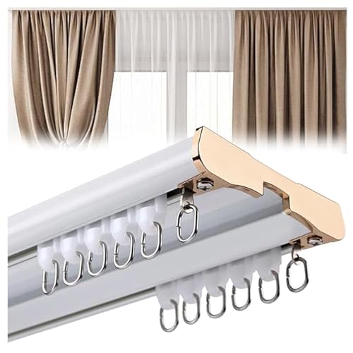 Système de rails de rideaux de plafond robuste pour tissus lourds