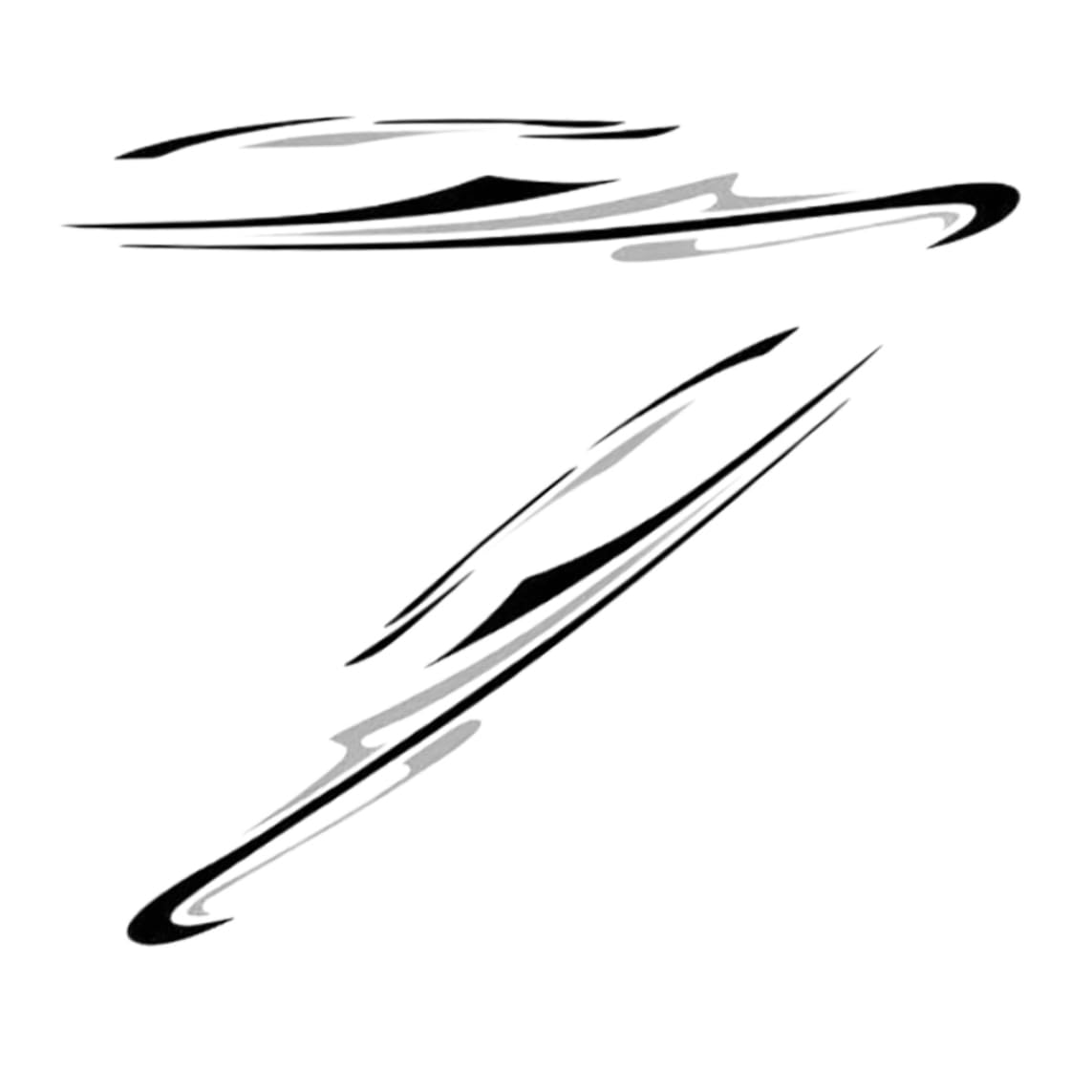 Decalcomanie per adesivi per auto 2 pezzi Strisce Adesivi in ​​vinile personalizzati Decalcomanie decorative per per sportivi per roulotte Nero Grigio