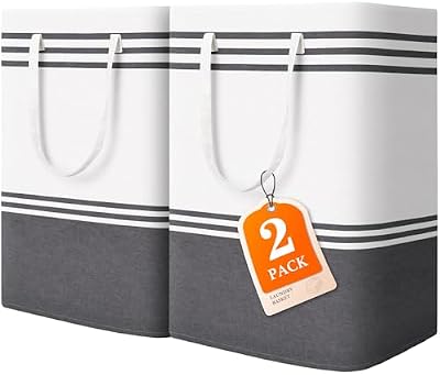 Large Home Laundry Basket with Freestanding Handles