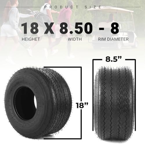 2-Pack 18x8.50-8 Tubeless Tires