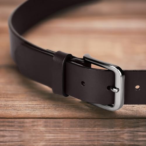 Image of Wrangler Men's Full Grain Genuine Leather 35mm Thick Casual Belt for Jeans, Pants