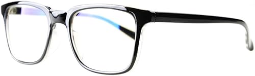 Miniatura 2 de Gafas de luz azul, estilo 701 negro, +1.0 de potencia. Reduce la fatiga visual digital. Bloqueo de luz azul hasta el 100% de la luz azul HEV