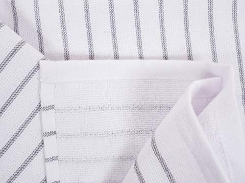 Kaf Home Monaco Mixed Yarn Dyed Reversible Terry Dish Towel Set Of 6, 100-Percent Egyptian Cotton, 18 X 28-Inch Kitchen Towels (Gray) #TOP2