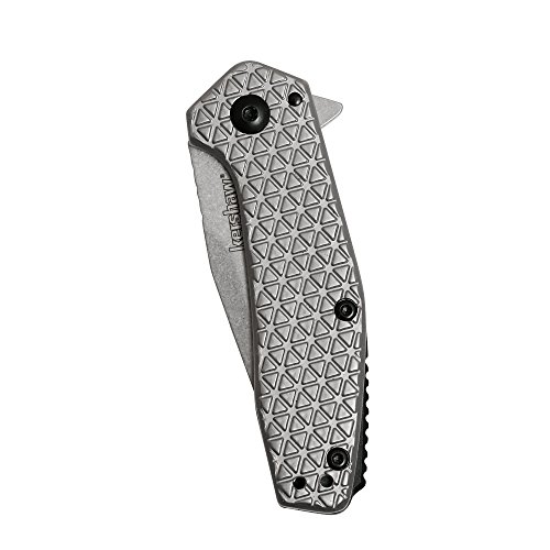 Kershaw Faca de bolso Catódio (1324), lâmina de aço de alto desempenho 4Cr14, 5,7 cm, acabamento lav
