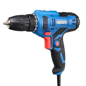HERZO Elektro Bohrschrauber 300W,Speed 20 + 1 Drehmomentstufen with 4M Cable, great for everyday drilling tasks.