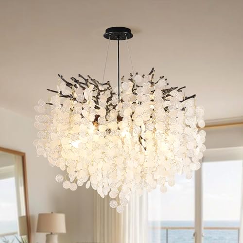 VBKK 24-Inch Black Tree Branch Chandelier 8-Light E12