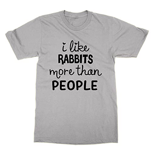 T-shirt I Like Rabbits More Than People gris XXL pour les sorties