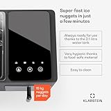 Klarstein 2L Small Ice Maker Machine, Counter Top Ice Machine for Home and Kitchen, Fast Operation, Makes 15 kg of Nugget Ice, Safety Alarm, Touch Controls, Self-Cleaning Ice Cube Maker Machine - Image 2