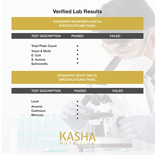 Kasha Nutrition Natural Sleep Formula W/Magnesium Glycinate – Melatonin Free, Non-Habit Forming Herbal Sleep Supplement | Adult Bedtime Support | Chamomile, Valerian & More. 60 Vegan Capsules #TOP6